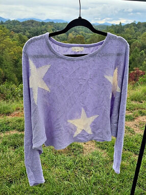 Promesa Purple Star Sweater Like New